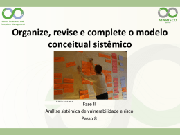 8. Organize, revise e complete o modelo