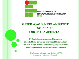 mineração e meio ambiente no brasil direito ambiental