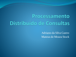 Processamento Distribuído de Consultas