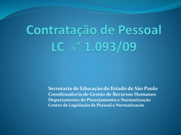 Contratação de pessoal LC N° 1.093/09 - Osasco