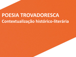 Contextualização histórico-literária