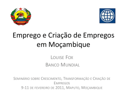 Employment and Job Creation in Mozambique