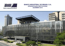 carteira de crédito - Banco Industrial do Brasil