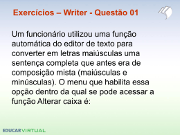 Exercícios – Writer