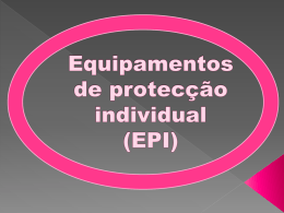 Equipamentos de protecção individual (EPI)