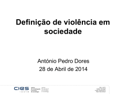 Definição sociológica de violência - iscte-iul