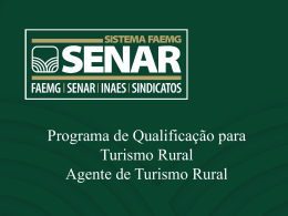 Apresentação Agente Turismo Rural 2015
