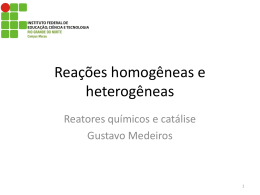 Reações homogêneas e heterogêneas