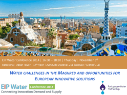 Water challenges in the Maghreb and opportunities for European