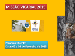 Missão Vicarial 2015.