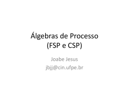 Álgebras de Processo (FSP e CSP)