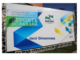Jacó Gimenez - Secretaria do Esporte e do Turismo