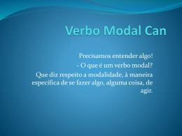 Verbo Modal Can