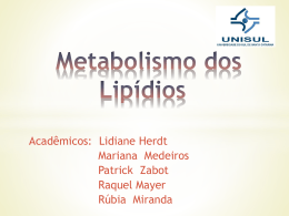 Metabolismo dos Lipídios Lipídeos