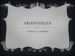 Aristóteles – ética e política