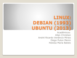 trabalho debian e ubuntu - UNEMAT – Campus de Sinop
