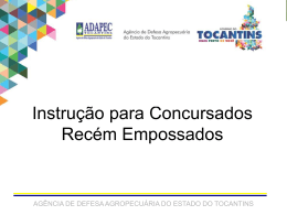 Curso atualização para Med Vet - Governo do Estado do Tocantins
