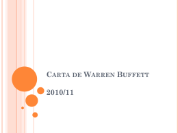 Carta de Warren Buffett 2010/11