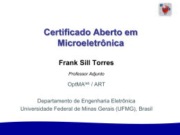 Certificado em Microeletrônica - Universidade Federal de Minas