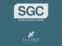SGC - Sistema de Gestão de Convênios