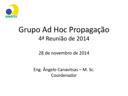 Grupo Ad Hoc Propagação 4ª Reunião de 2014 28 de