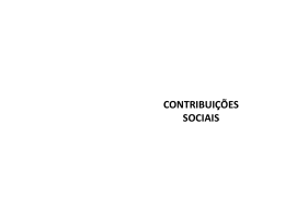 CONTRIBUIÇÕES SOCIAIS