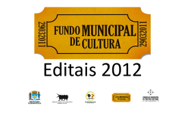 editais municipais para a área da cultura