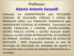 Apresentação - Professor Saravalli