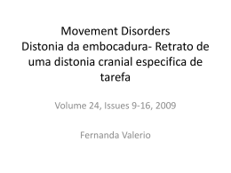 Movement Disorders Distonia da embocadura