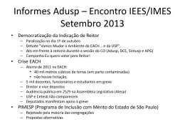Informes Adusp * Encontro IEES/IMES Setembro 2013