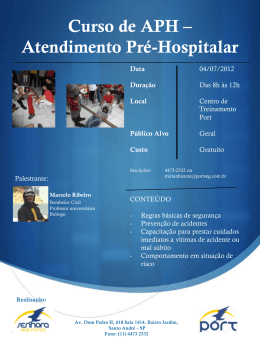 Curso de APH * Atendimento Pré-Hospitalar