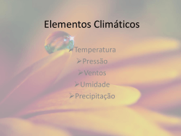 Elementos Climáticos - Colégio Salesiano Recife