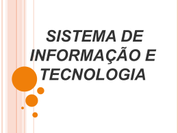 trabalho de sistema de informação e técnologia - SIT2011-1