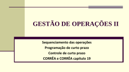 GESTÃO DE OPERAÇÕES II