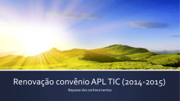 Renovação convênio APL TIC 2015