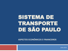 Sistema de Transporte de São Paulo Tentando entender