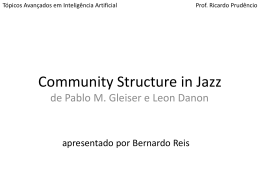 Community Structure in Jazz