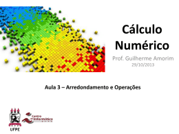 Cálculo Numérico - Cap 1 - Arredondamento