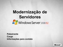 Modernização de Servidores com Windows