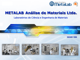 Apresentação Institucional METALAB Análise de Materiais Ltda.