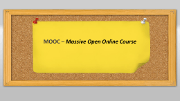 Apresentação MOOC – Massive Open Online Course