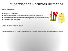 Supervisor de Recursos Humanos