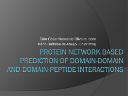 Predição de interações domínio-domínio e domínio