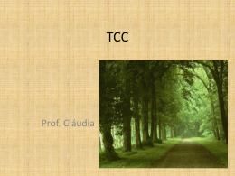 TCC II - Professora Claudia