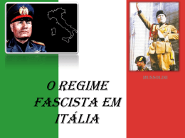 O Regime fascista em Itália