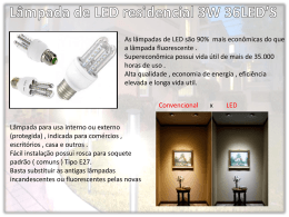 Lâmpada de LED residencial 3W 36LED`S