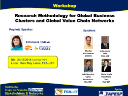 Workshop Research Methodology for Global Business Clusters and