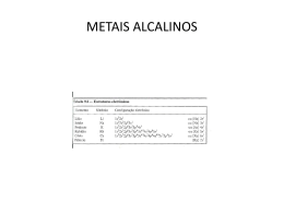 METAIS ALCALINOS