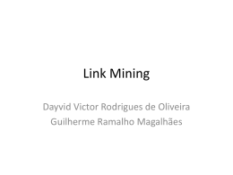 Introdução Link Mining