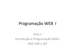 Programação WEB I